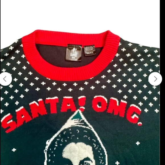 “Santa! OMG, I Know Him” Buddy The Elf Christmas Sweater. elf brand, Size SM - Picture 2 of 3